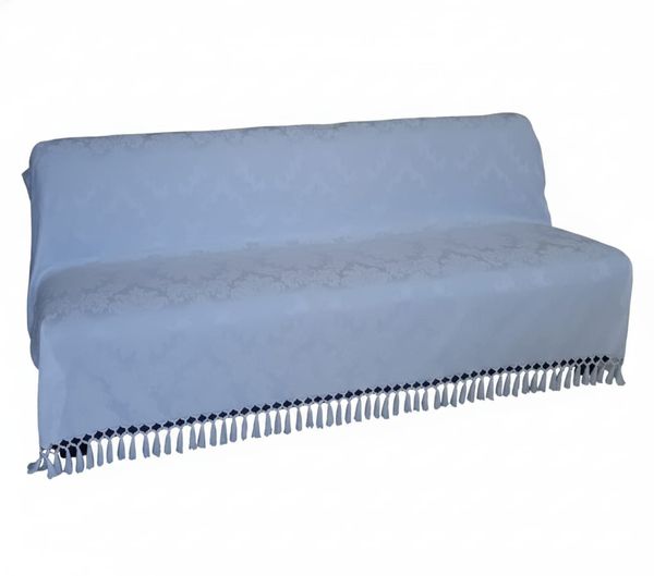 Manta Sofa Gigante Jacquard Medalhão Branco 1,80x2,80 Xale Sala