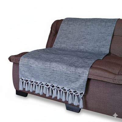 Manta sofá prata preto jacquard mesclado Xale Sala quarto 1,80x0,90