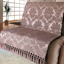 Manta Xale sofá poltrona jacquard medalhão rosê marrom 1,40x1,80 Reversível 2 em 1
