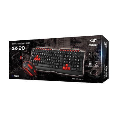 Combo Teclado & Mouse C3TECH GK-20BK Gaming