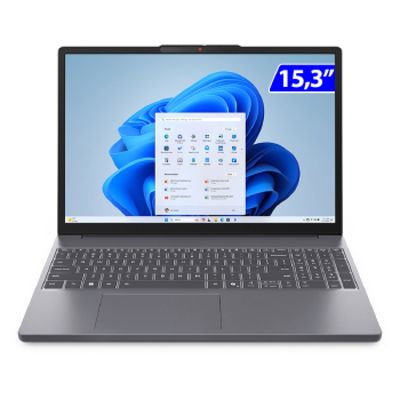 Notebook Lenovo Idea SLIM 15.3P I5-13420H 8GB SSD512GB W11 - 83NS0002BR Cinza Bivolt