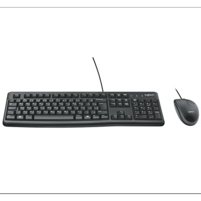Combo Teclado e Mousecom Fio  Logitech MK120 - 920-004429  Preto