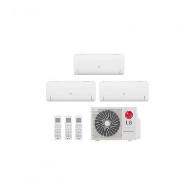 Ar Condicionado Multi Split Inverter 3 Ambientes Hiwall 1X9000BTUS 2X12000BTUS Quente/Frio WiFi 220V