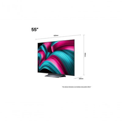 Smart TV LG OLED Evo AI C5 55 Polegadas (OLED55C5PSA): Brilho Incomparável Imagem Perfeita 4K Bivolt