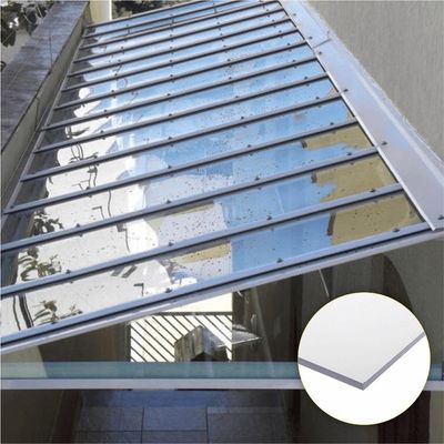 Kit Policarbonato pacto Cristal 3mm 2,00m X 6,00m Perfis Naturais Cristal: 88% De Transmissão De Luz
