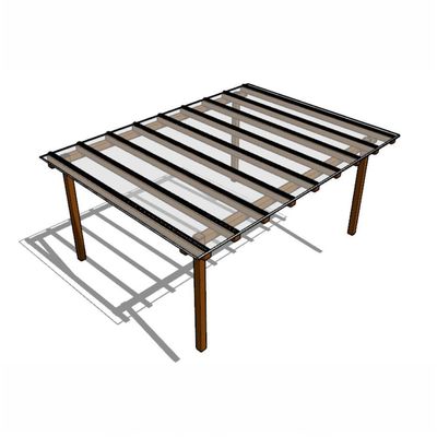Kit Policarbonato pacto Cristal 3mm 4,00m X 6,00m Perfis Naturais Cristal: 88% De Transmissão De Luz
