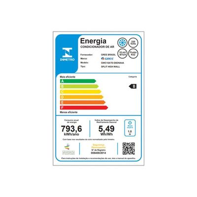 Ar Condicionado Split Hi-wall Inverter G-Clima Gree 18.000 BTUs Frio 220V