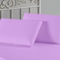 Kit Fronhas Nobre 2 Peças 50cm X 70cm Malha 100% Algodão - Lilás