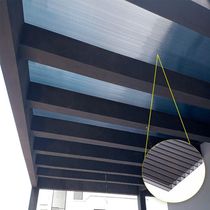 Kit Policarbonato Fume 10mm 6,00m X 3,00m - Perfis Naturais Fumê: 20% De Transmissão De Luz