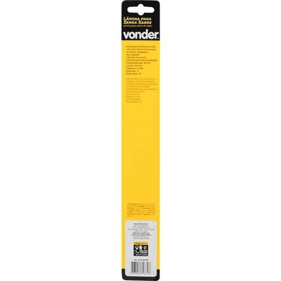 Lamina Para Serra Sabre 300mm Inox Vonder