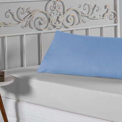 Fronha Xuxão Nobre 1 Peça 1,30m X 40cm Malha 100% Algodão - Azul-bebê