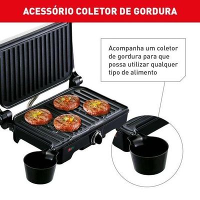 Grill Arno Dual Gnox Inox Com Abertura De 180° 110V