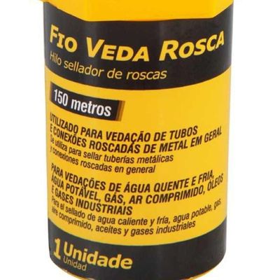 Fio Veda Rosca 150m Ptfe Vonder Vedação Total Estojo