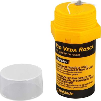 Fio Veda Rosca 20m Ptfe Vonder Vedação Total Estojo Plástico