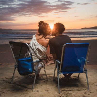 Cadeira De Praia Relax Comfort Alta Alumínio Bege Bel