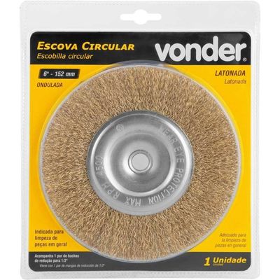 Escova Circular 6x1/2'' 4500rpm Aço Carbono Vonder 5/8''