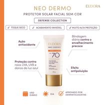 Protetor Solar Facial Incolor Neo Dermo Defense Collection Fps 70 40g