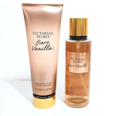 Victoria's Secret Bare Vanilla Body Splash 250ml + Loção Creme Corporal 236ml