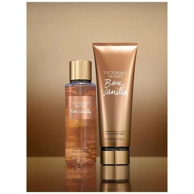 Victoria's Secret Bare Vanilla Body Splash 250ml + Loção Creme Corporal 236ml