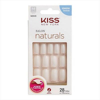 Kiss Ny Unha Salon Natural Médio Quadrado