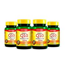 Kit 04 Coenzima Q10 100mg Maxinutri Com 60 Capsulas