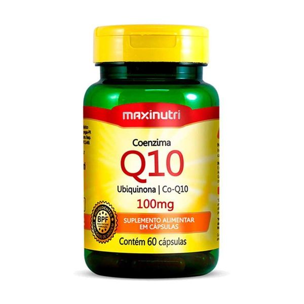 Coenzima Q10 100mg Maxinutri Com 60 Capsulas