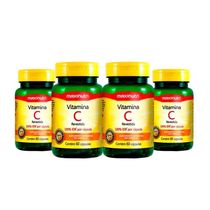 Kit 04 Vitaminas C Revestida 100% Idr Maxinutri 60 Capsulas