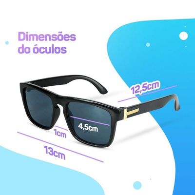 Caixa + Relógio Prova Dagua Infantil + Oculos Protecao Uv Ajustavel Alarme Resistente Menino Criança