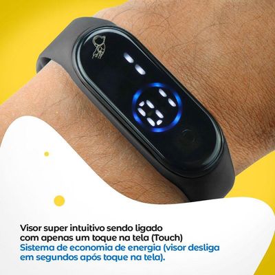 Caixa + Relógio Prova Dagua Infantil + Oculos Protecao Uv Ajustavel Alarme Resistente Menino Criança