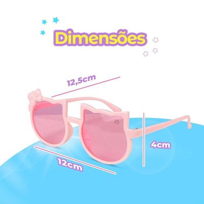 Oculos Sol + Relogio Digital Led Rosa Infantil Original Qualidade Premium Presente Prova Dagua