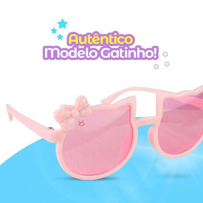 Oculos Sol + Relogio Digital Led Rosa Infantil Original Qualidade Premium Presente Prova Dagua