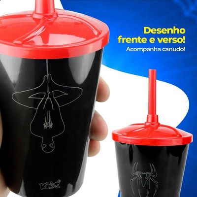 Relogio Infantil Prova Dagua Digital + Copo Esportivo Criança Original Vermelho Combo Silicone Heroi