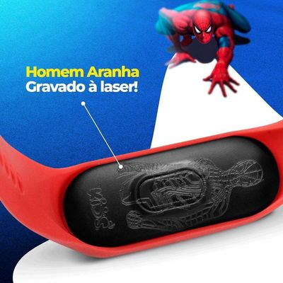 Relogio Infantil Prova Dagua Digital + Copo Esportivo Criança Original Vermelho Combo Silicone Heroi