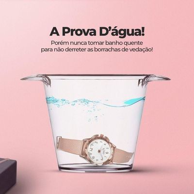 Relogio Dourado Feminino + Oculos Sol Proteção Uv + Caixa Colar E Brincos Presente Qualidade Premium