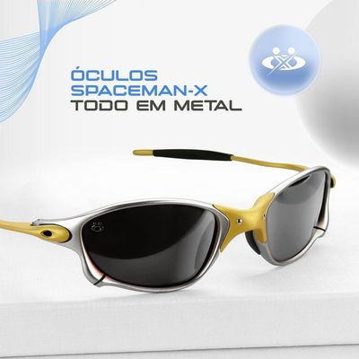 Oculos Sol Mandrake Juliet Lupa Protecao Uv Metal +case Lente Preta Polarizado Original Aste Metal