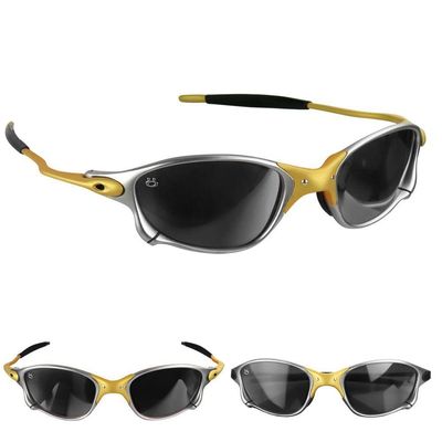 Oculos Sol Mandrake Juliet Lupa Protecao Uv Metal +case Lente Preta Polarizado Original Aste Metal