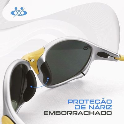 Oculos Sol Mandrake Juliet Lupa Protecao Uv Metal +case Lente Preta Polarizado Original Aste Metal