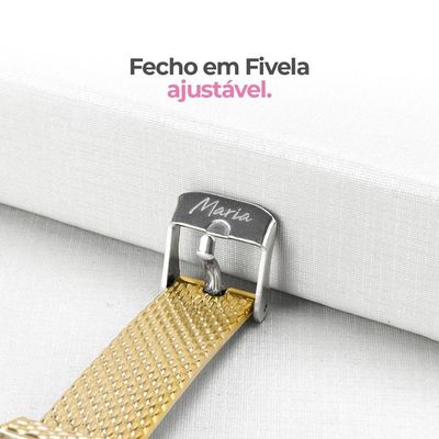 Relogio Feminino Digital + Colar Brinco + Pulseira + Caixa Banhado Qualidade Premium Social Presente
