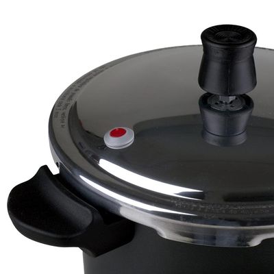 Panela de Pressão 4,5L Fechamento Externo Segura Rochedo Preta