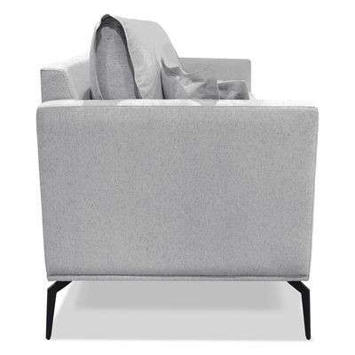 Poltrona Para Sala Pés De Metal Vecchia S06 Linho Grigio - Mpozenato