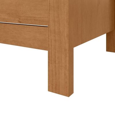 Mesa De Cabeceira 3 Gavetas Maggiore New - Lopas Amendoa Clean