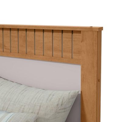 Cama Solteiro Bibox 2 Gavetas Athenas - Lopas Amendoa Clean/off White.