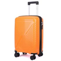 Mala De Bordo 10kg Viagem Zíper Expansível Em Polipropileno Rodinhas 360º Tsa Rocha Cruzeiro Laranja