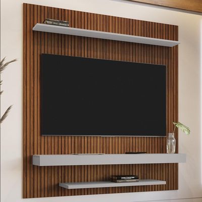 Painel Suspenso Tv 60 Pol 150 Cm Leme Off White Bechara Off White