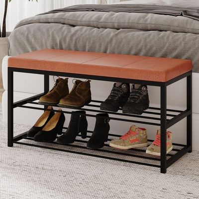 Sapateira 02 Prateleiras Industrial Elegance Corino New Dallas Vconcept New Dallas