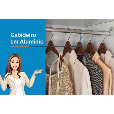 Guarda Roupa Solteiro Itália 3 Portas de Correr Branco Santos Andirá