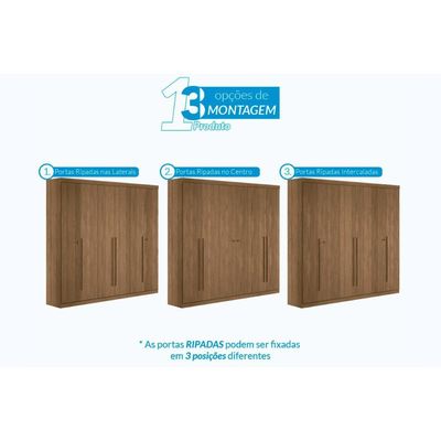 Quarto Completo Modu 2 Peças (1GuardaRoupa+1Cômoda) QC357 Jatobá - Santos Andirá