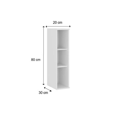 Armário Cozinha Modulado Bella 2607 20cm Branco Carraro