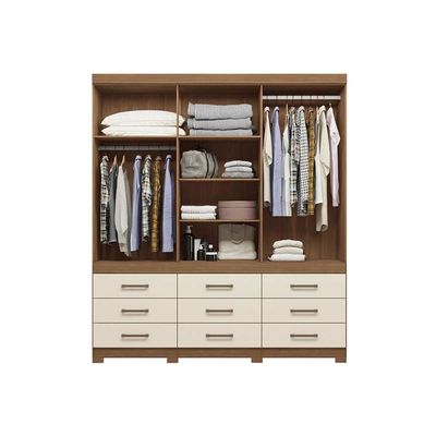 Quarto Completo Modu Guarda Roupa+Cômoda QC420 Jatobá - Santos Andirá