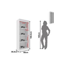 Multiuso Lavanderia AM-3111 c/ 2 Portas c/ Vidro Branco - Tecno Mobili